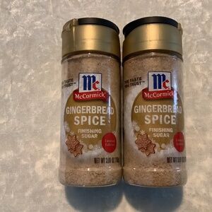 2 McCormick Gingerbread Spice Finishing Sugars